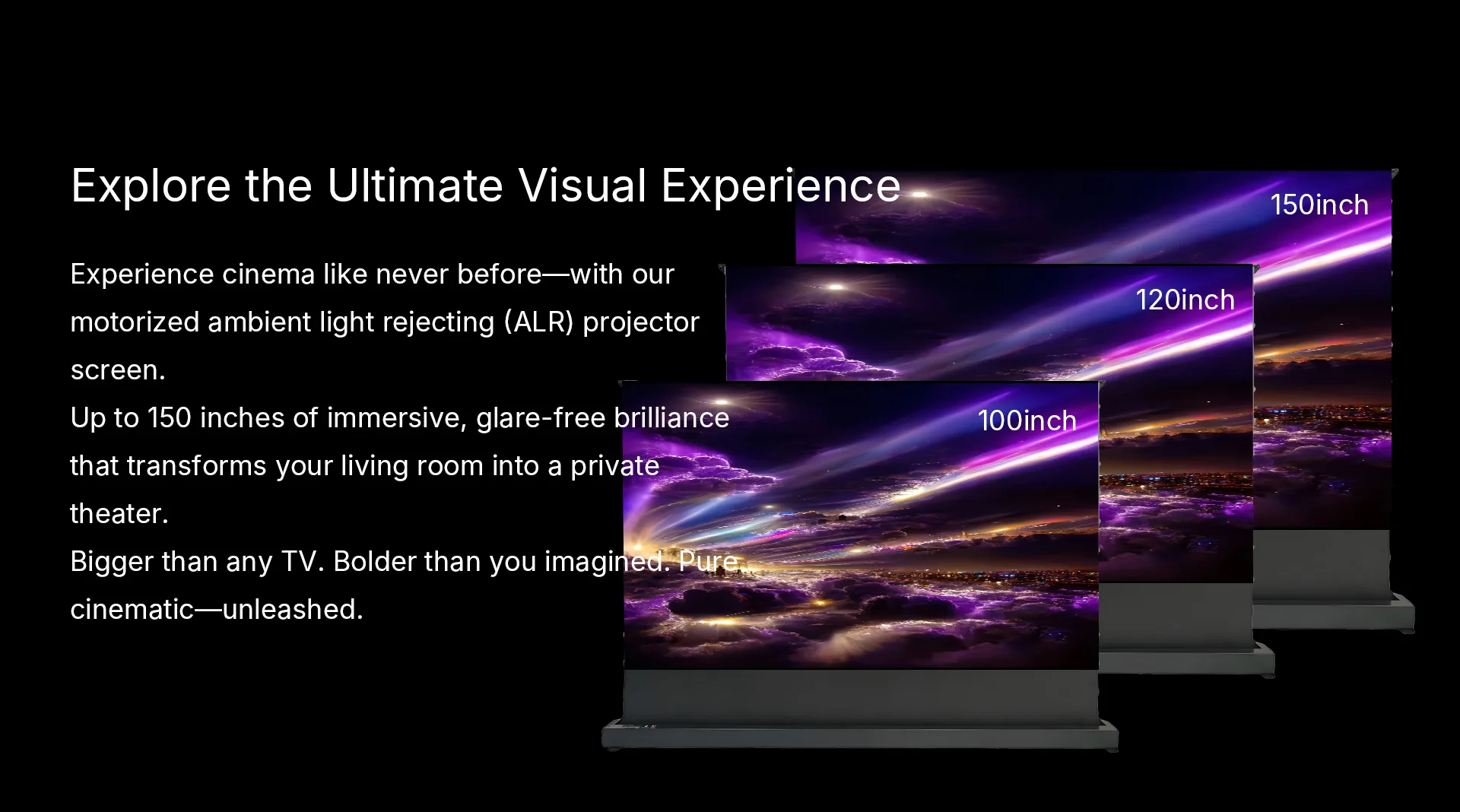 large size projector screen