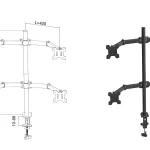 Quad Monitor Desk mount