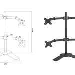 quad monitor desk stand