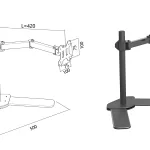 single monitor desk stand