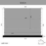 120 inch floor rising screen