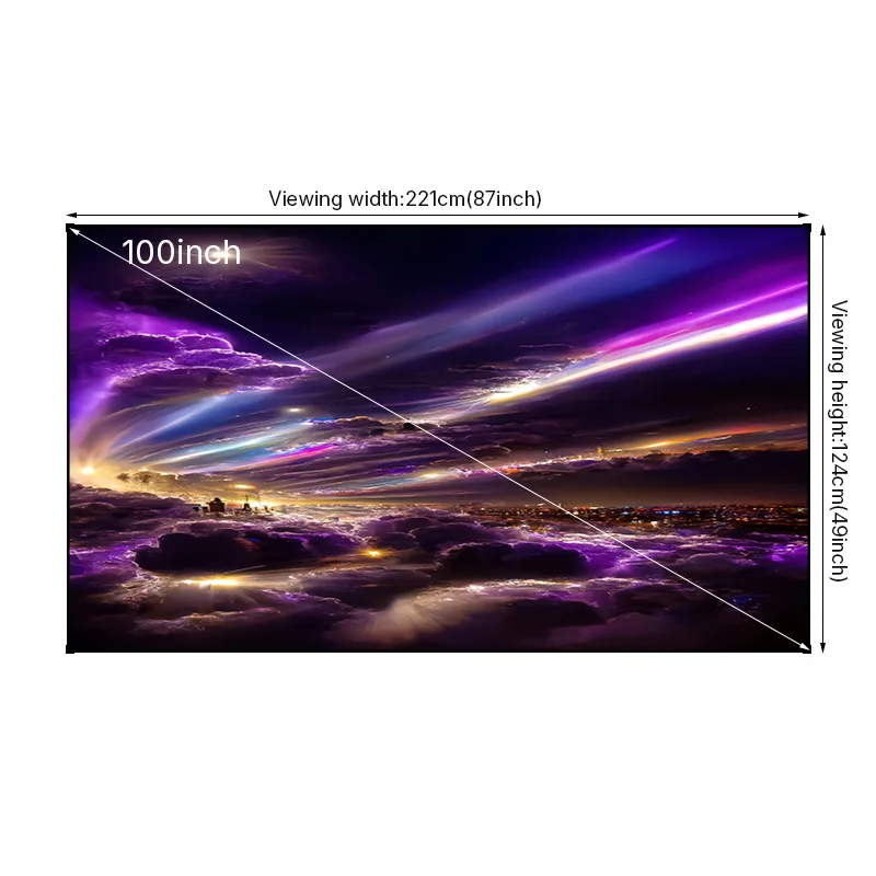 100 inch Fresnel ALR Projector Screen
