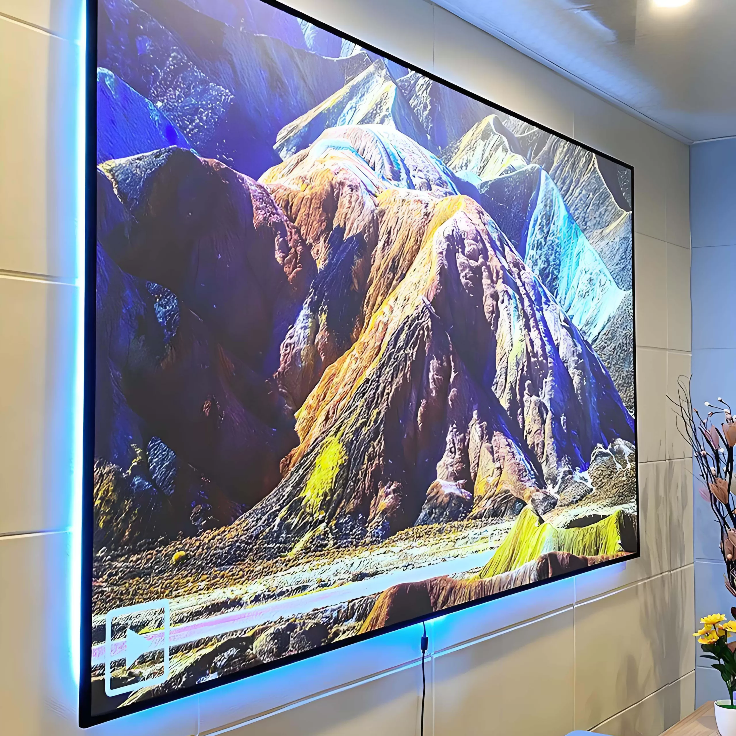 Screen with ultra short throw projector