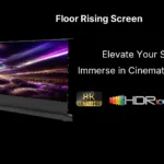 motorized floor rising screen